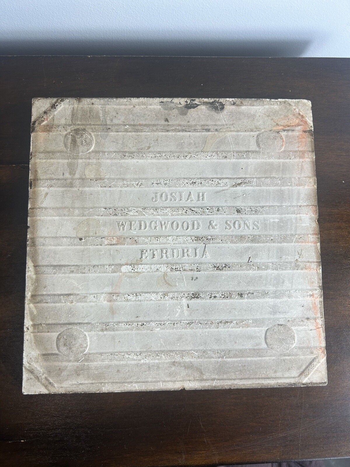 Antique Josiah Wedgwood Seasons Tile April Large 8” photo for sale