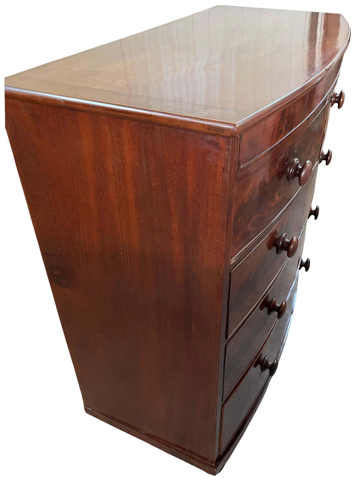 Victorian Mahogany Bow Front Chest Of Drawers, Ca. 1860 photo furniture