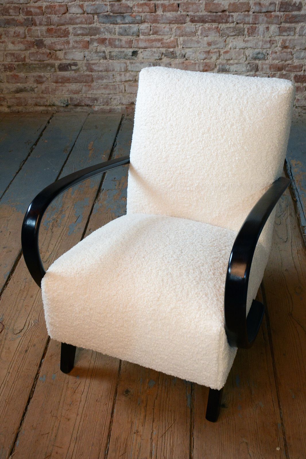 Furniture Restored Art Deco Armchairs, By J. Halabala, Up Závody, Model C, Czech, 1940s photo