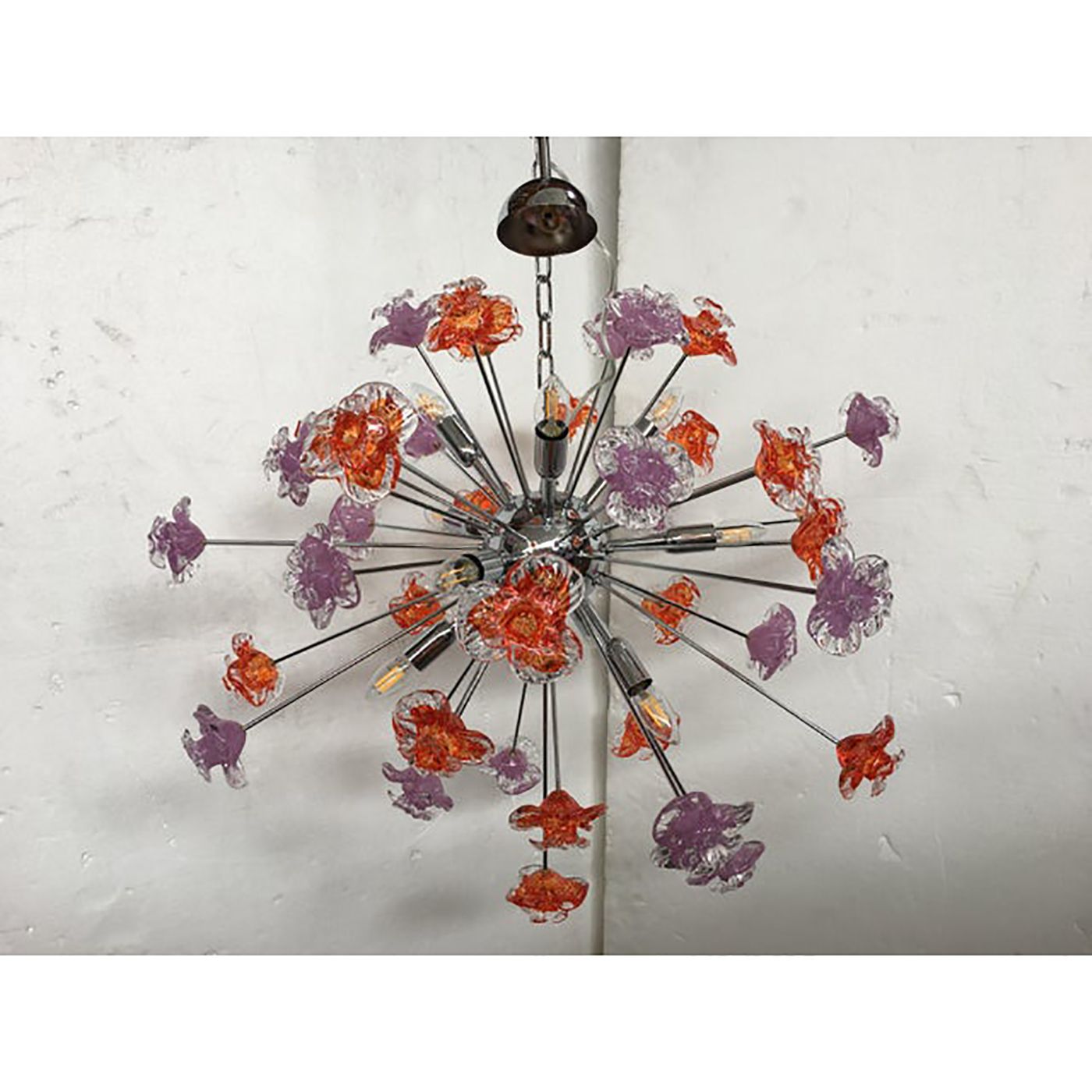 Murano Glass Flowers Italian Sputnik Chandelier photo Lighting