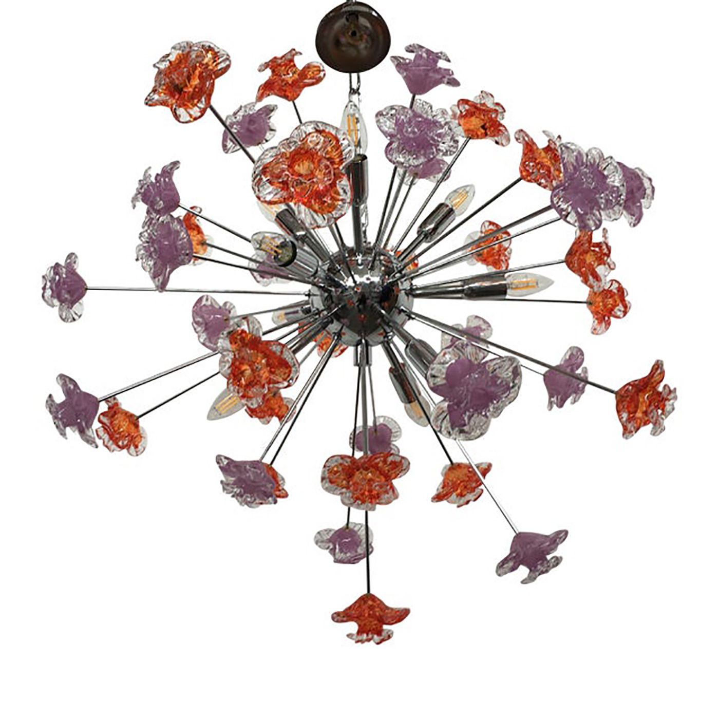Murano Glass Flowers Italian Sputnik Chandelier
