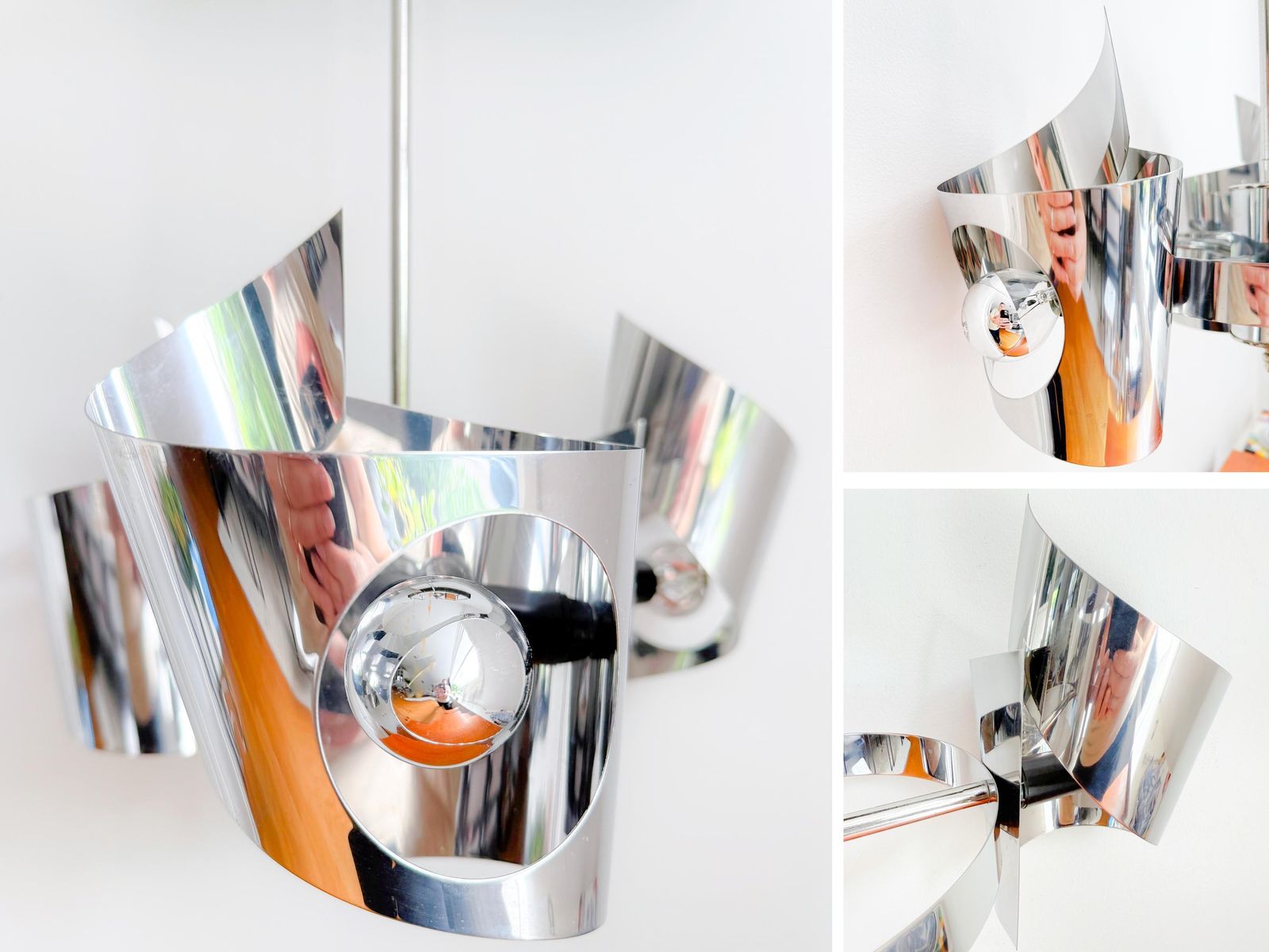Vintage Space Age Hanglamp | Mid Century | 1960/70s | Max Sauze | Polam | Raak | Lyfa | Karlby | Silver photo for sale