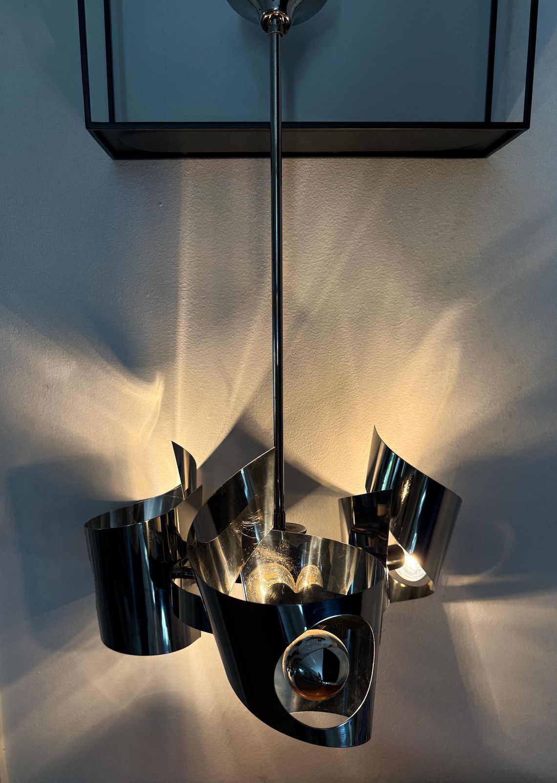 Vintage Space Age Hanglamp | Mid Century | 1960/70s | Max Sauze | Polam | Raak | Lyfa | Karlby | Silver photo buy