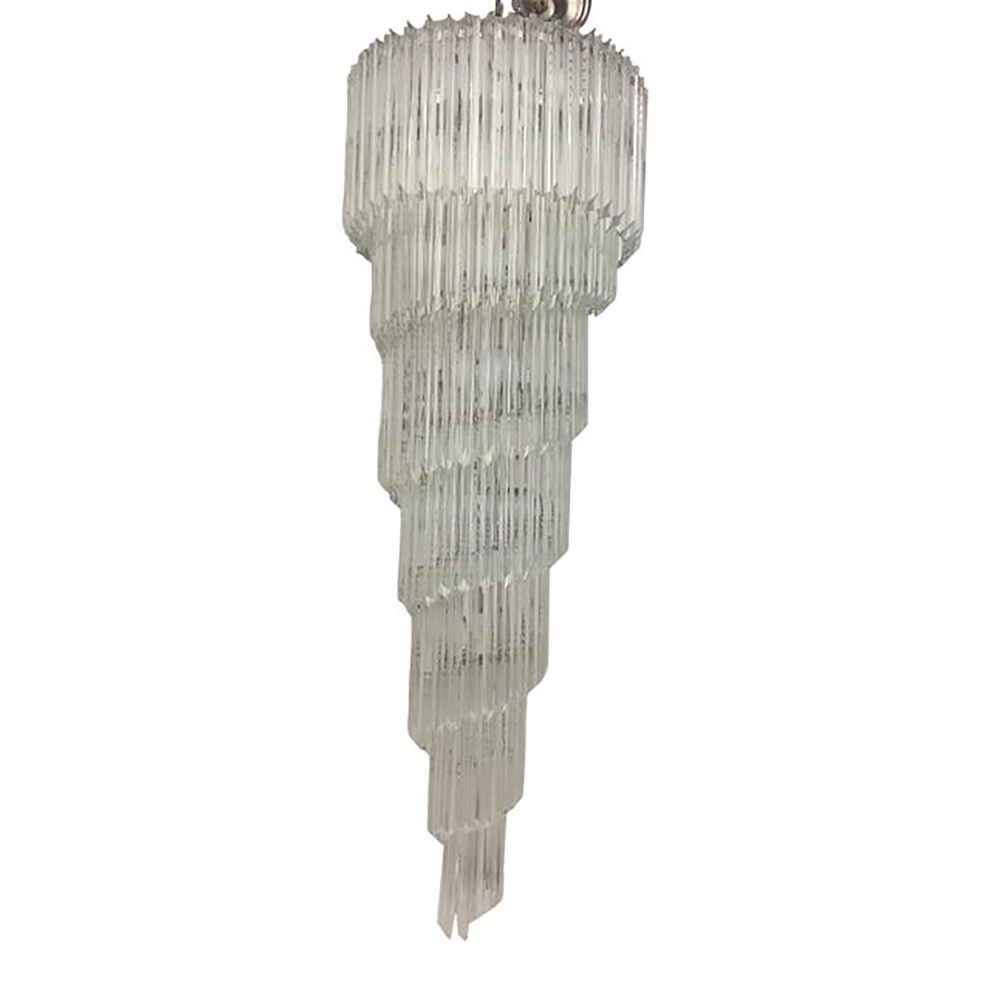Murano Glass Sputnik Quadriedro Spyral Italian Chandelier