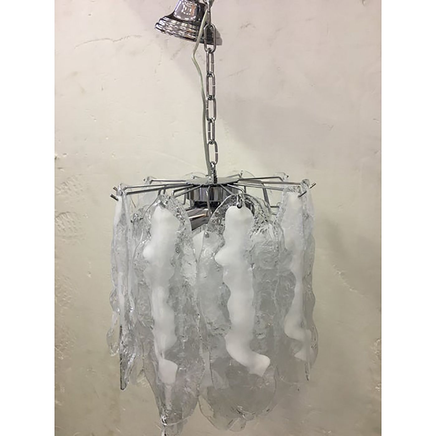 Modern Murano Glass "Fiamma" Italian Chandelier In Venini Style photo 6800.0