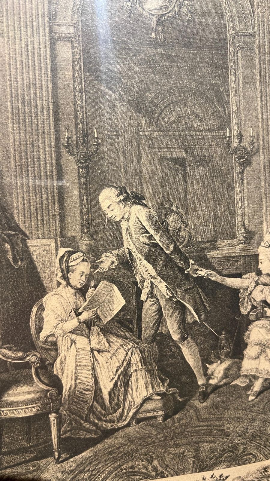 18th Century Engraving ‘La Billet Doux’ After Lavreince, Engraved By De Launay photo buy