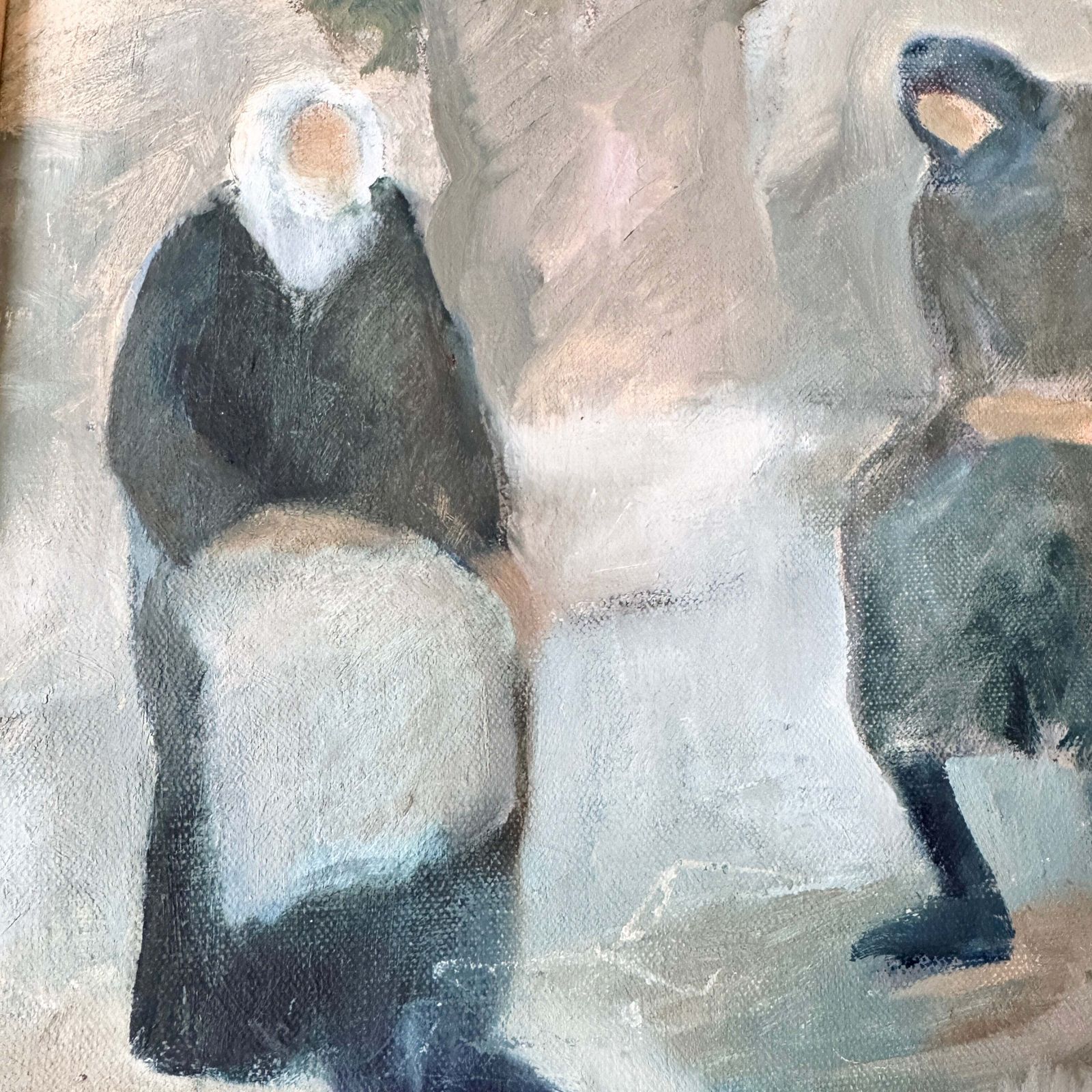 Rest. Vintage Swedish Oil Painting. photo for sale