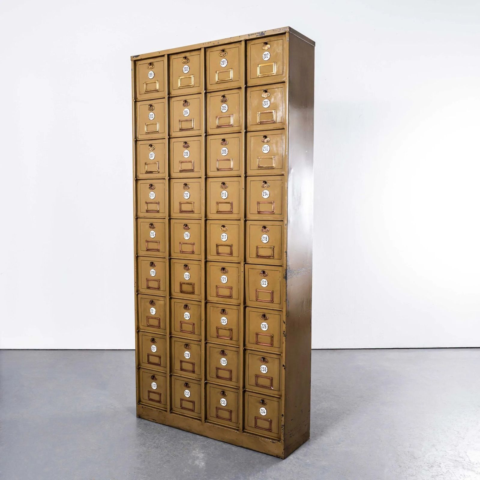 1920’s Original French Industrial Metal Cabinet – Thirty Six Klappets photo buy