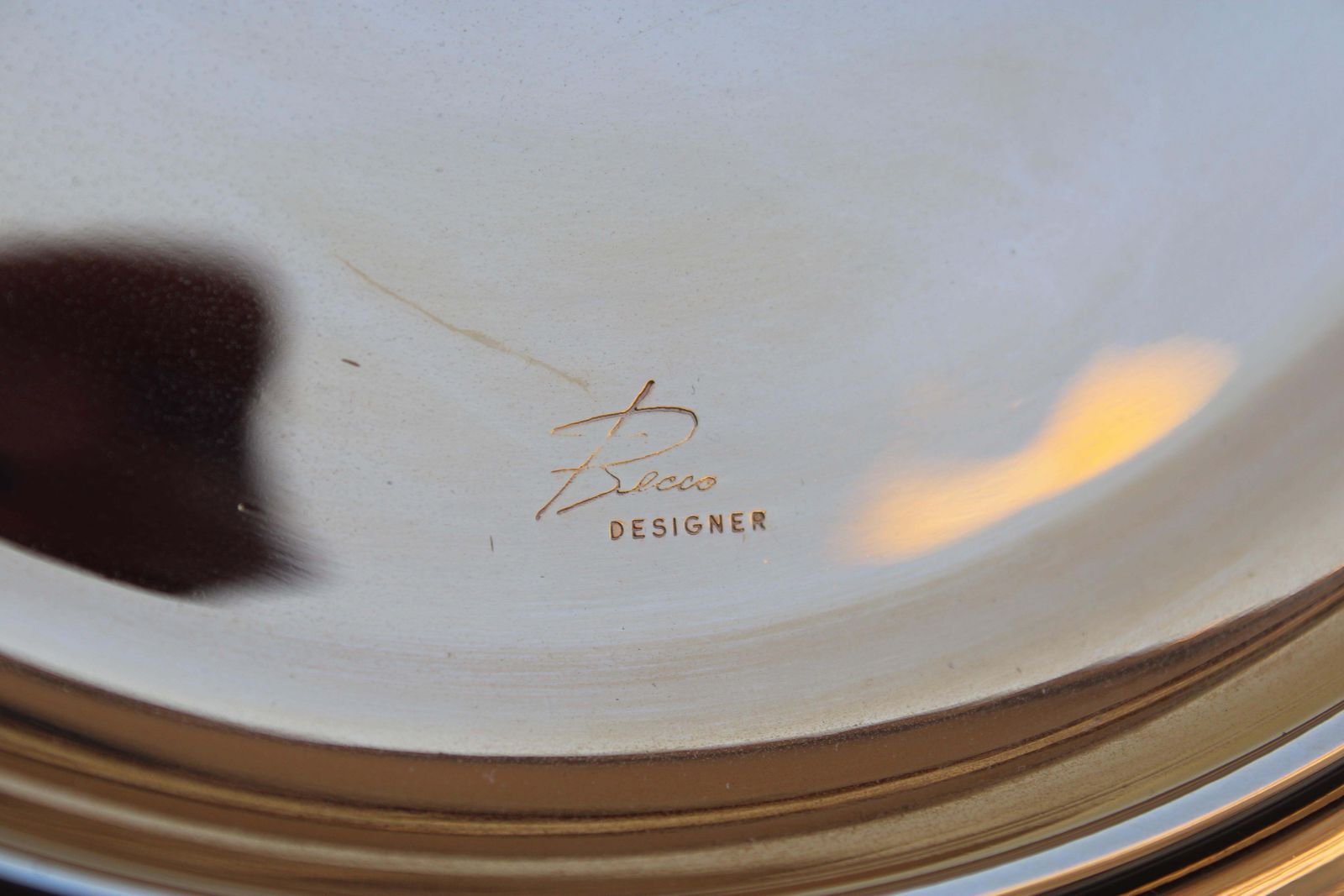 Empty Pockets Round Plate Of 24kt Gold Plated Design photo Home Decor