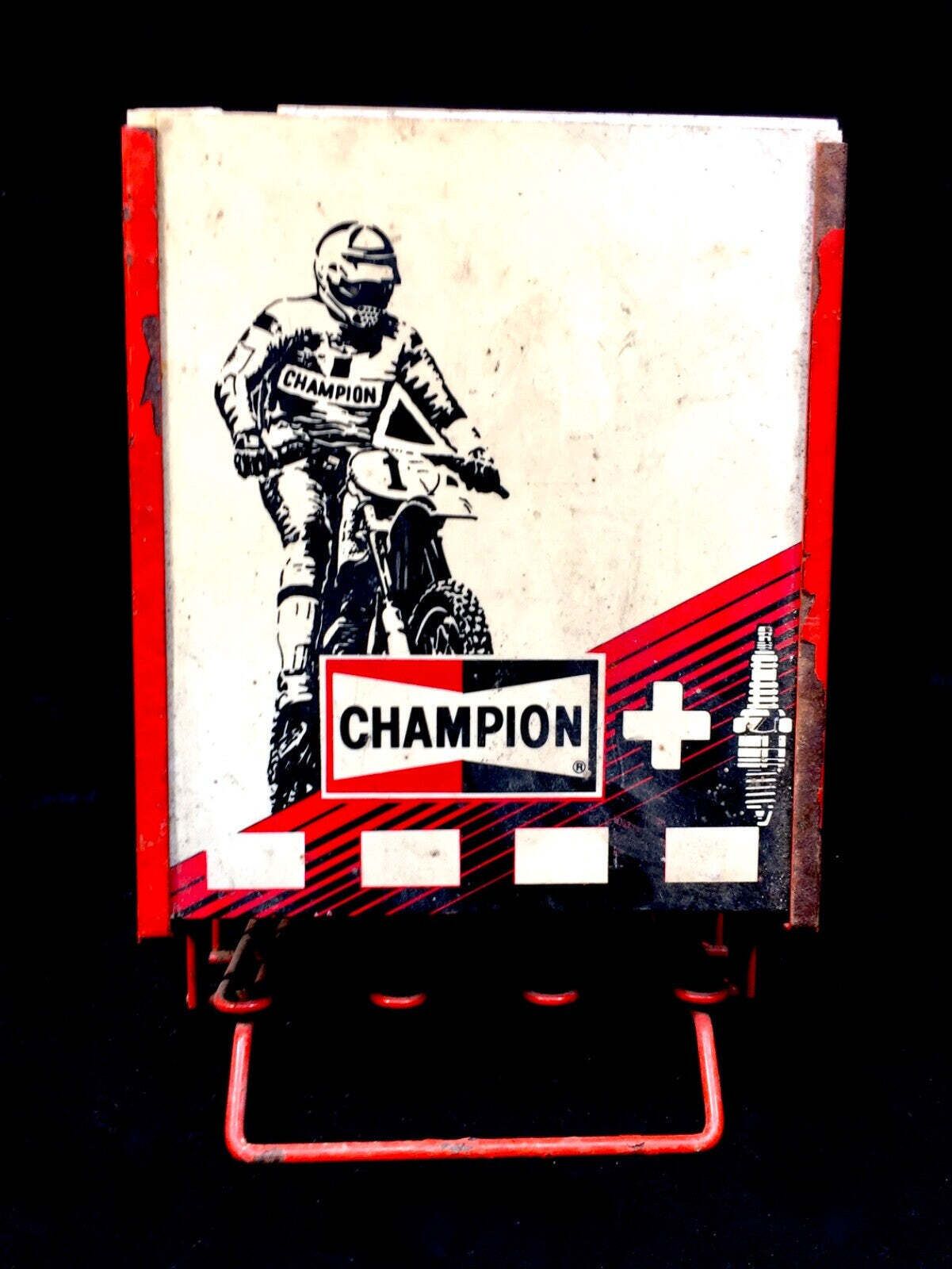 Antique Advertising 1970s Champion Spark Plugs Shop Counter Display Dispenser photo Home Decor