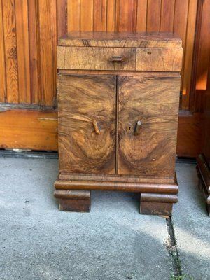 Austrian Art Deco Chests In Walnut Veneer, 1920s, Set Of 2 photo for sale
