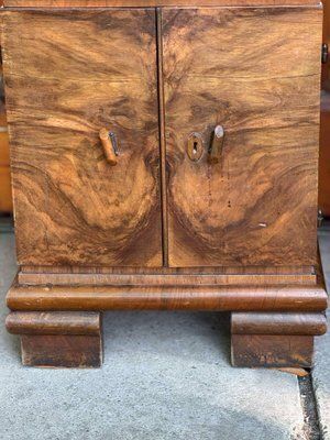 Austrian Art Deco Chests In Walnut Veneer, 1920s, Set Of 2 photo Furniture