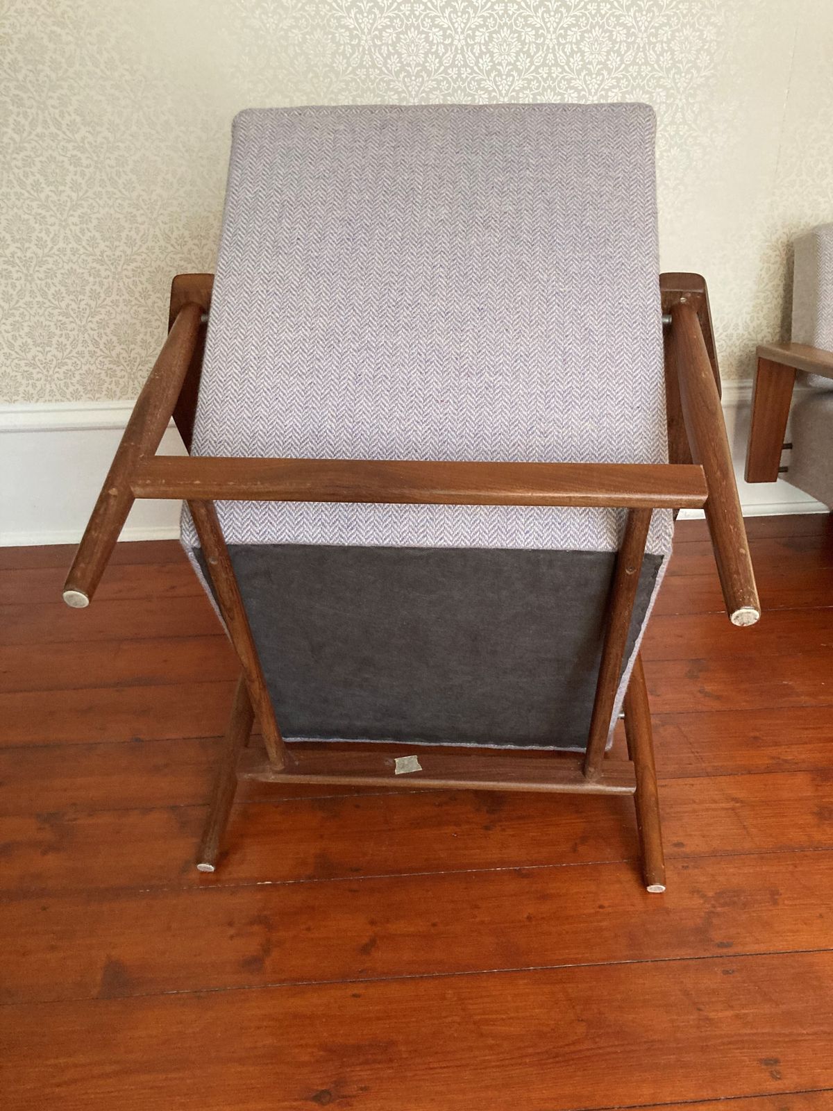 Rare Set Of Three Mid Century Danish Lounge Chairs, One With Arms photo 950.0