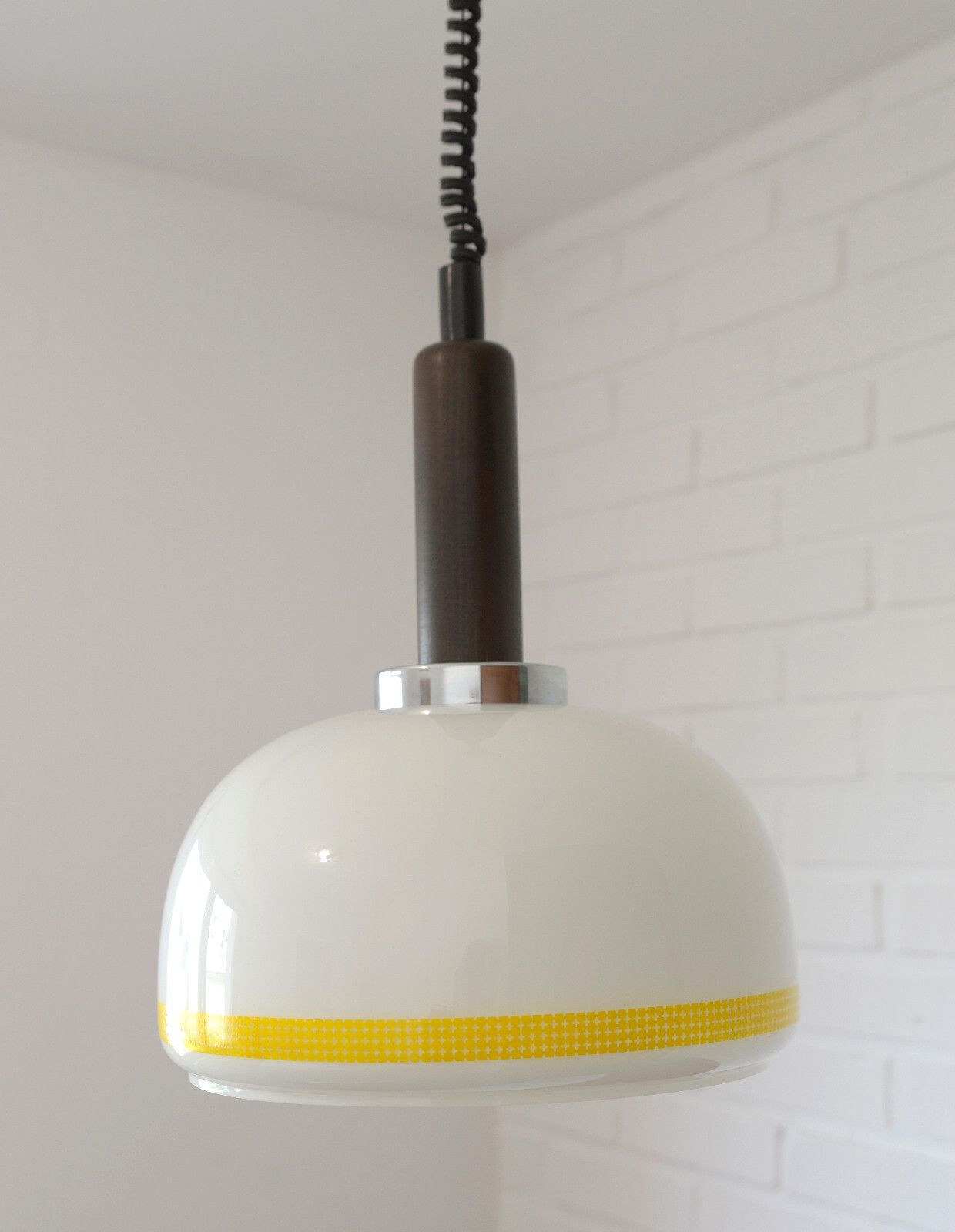 photo furniture Vintage Hanging Lamp Retro Mcm Chandelier Glass Pendant Light Yugoslavia 1980's