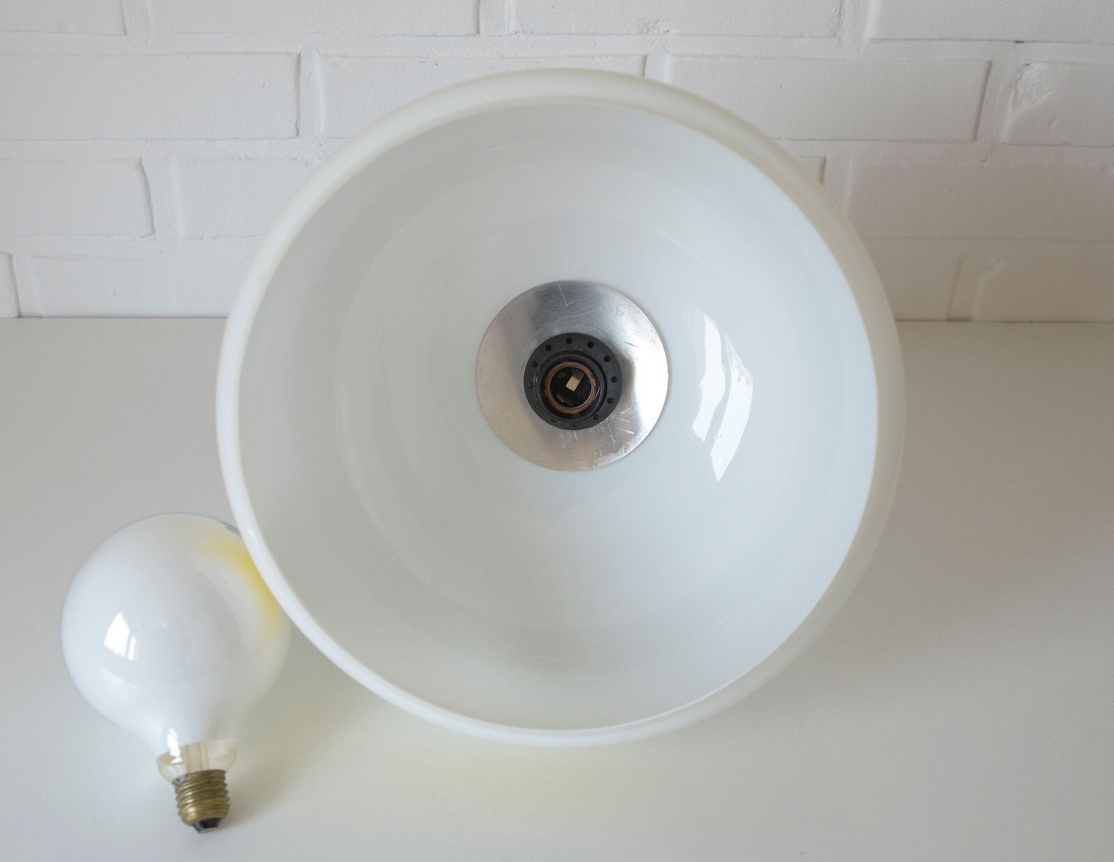 Lighting Vintage Hanging Lamp Retro Mcm Chandelier Glass Pendant Light Yugoslavia 1980's photo