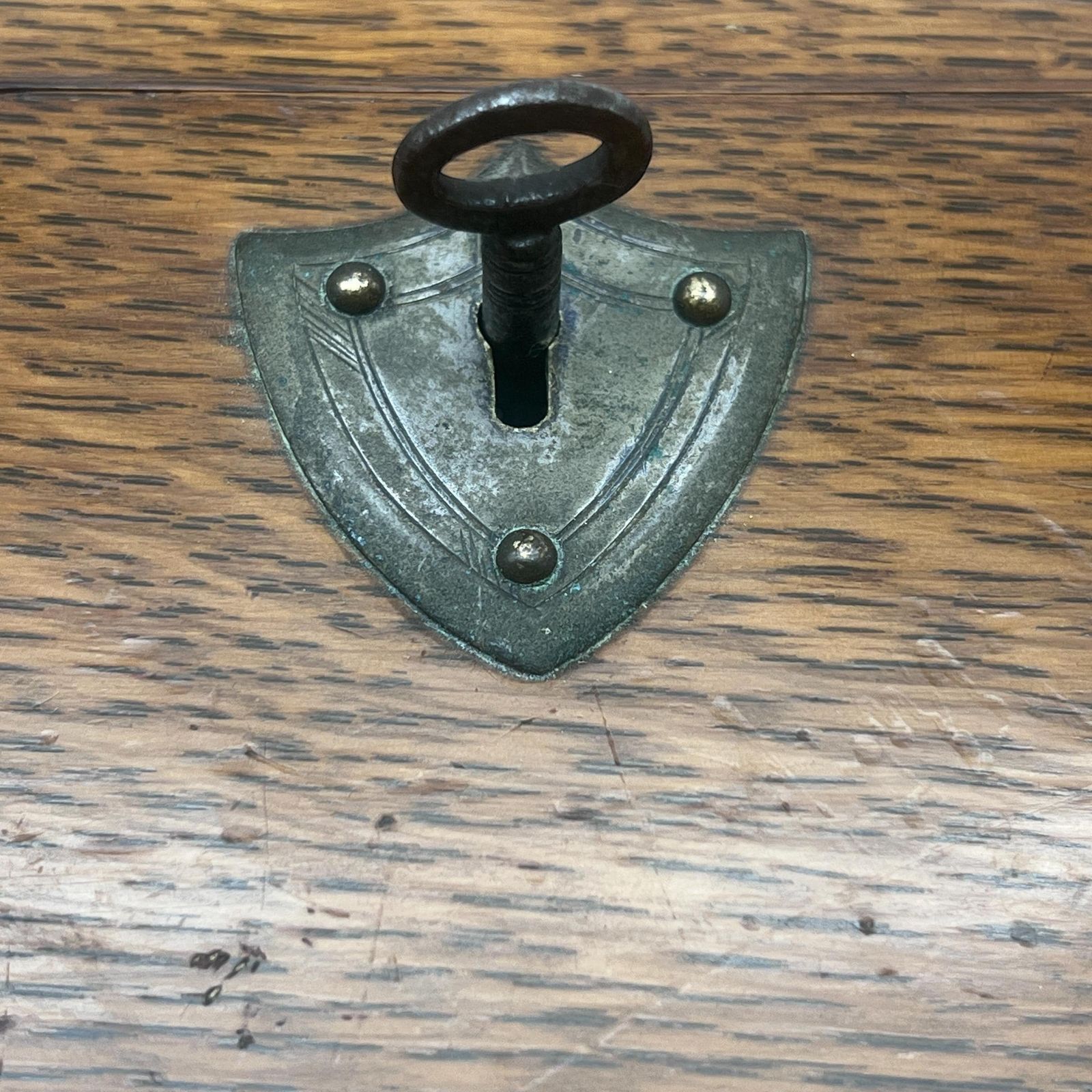Antique Oak Desk Tidy With Key   Letter Rack   Study Decor   Office Decor   Treen   Home Decor photo vinterior