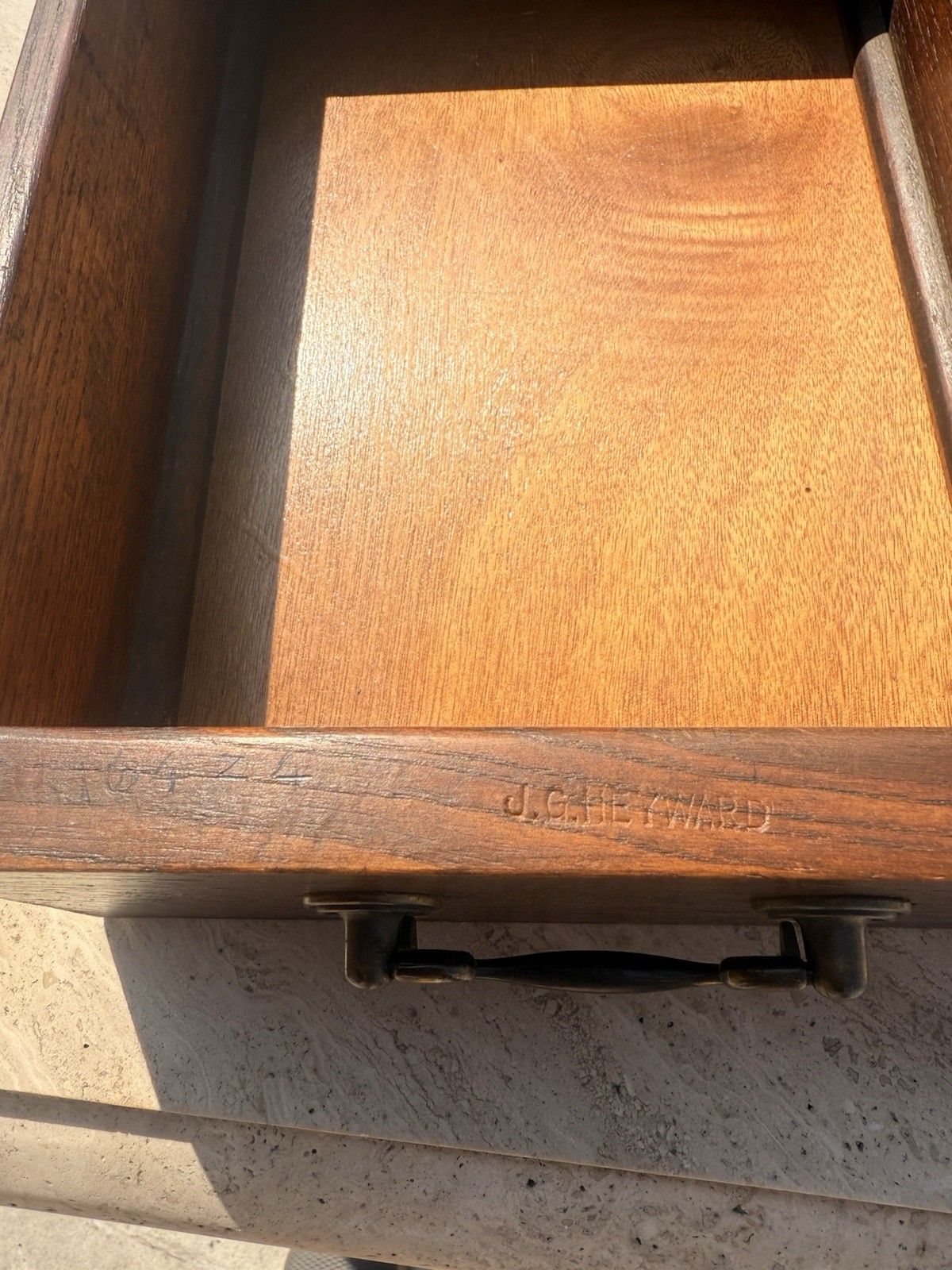 photo for sale Original Antique Oak Rustic Small Georgian Period Office  Writers Desk