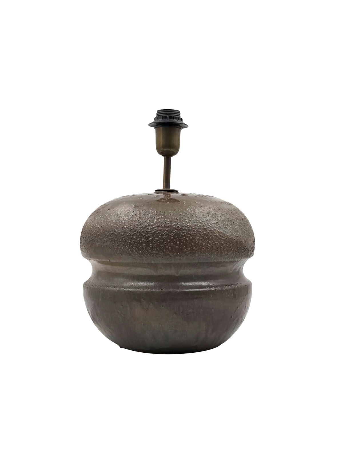 Mid Century Modern Brown Ceramic Lamp Base,  France 1960s photo buy