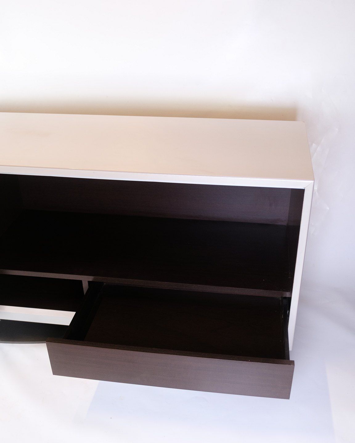 Speed ​​Up Sideboard Model Speed ​​Up In High Gloss Grey Painted & Steel Base By Sacha Lakic  For Roche Bobois Paris photo vintage
