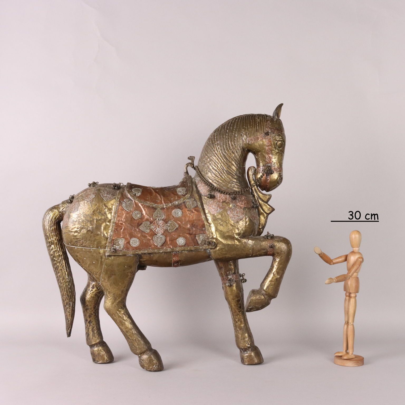 Antique Horse Brass Sheeth Copper India Early XX Century photo furniture