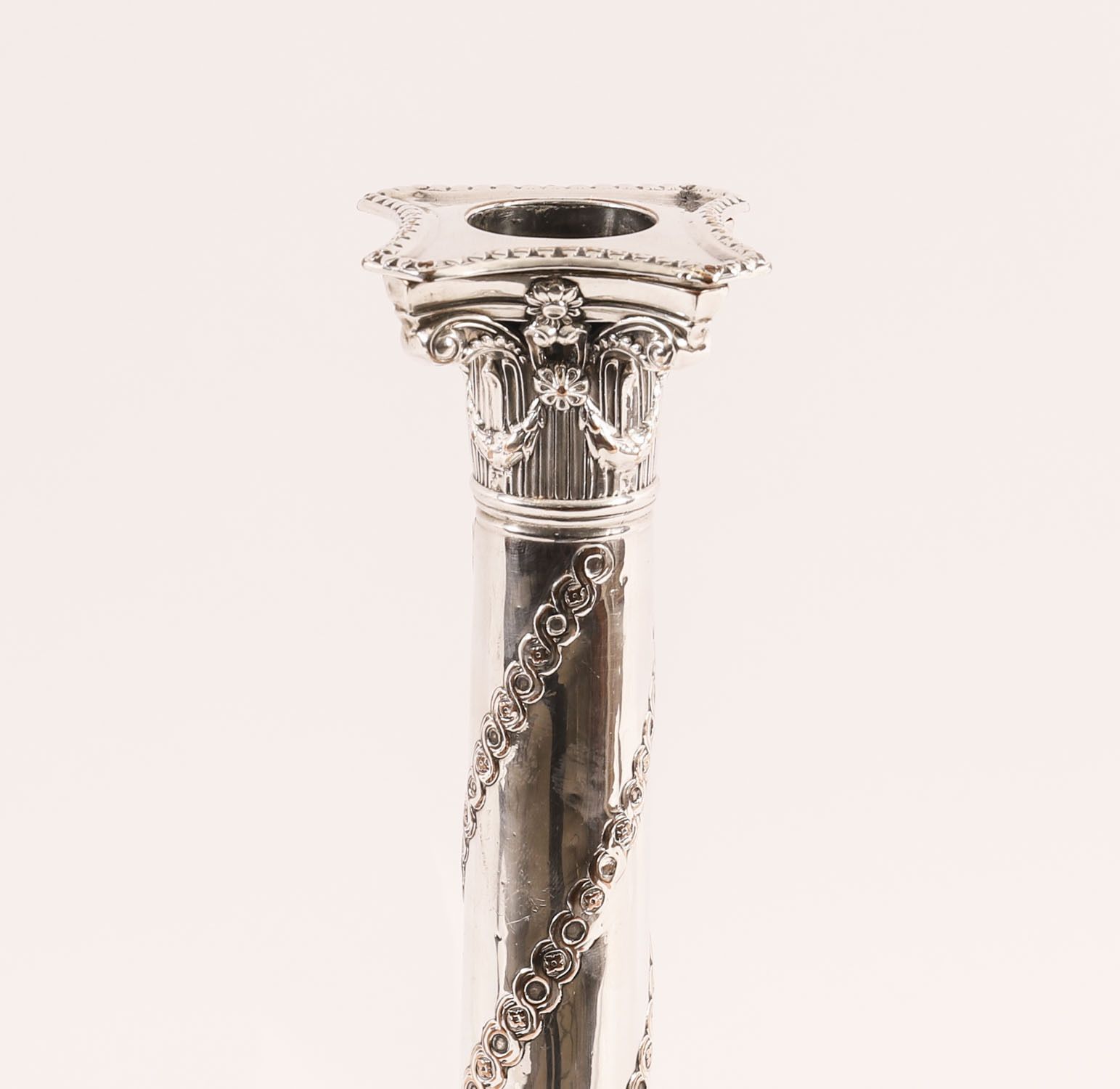 Antique Pair Old Sheffield Silver Plated Candlesticks  Circa 1775 18th C photo vintage