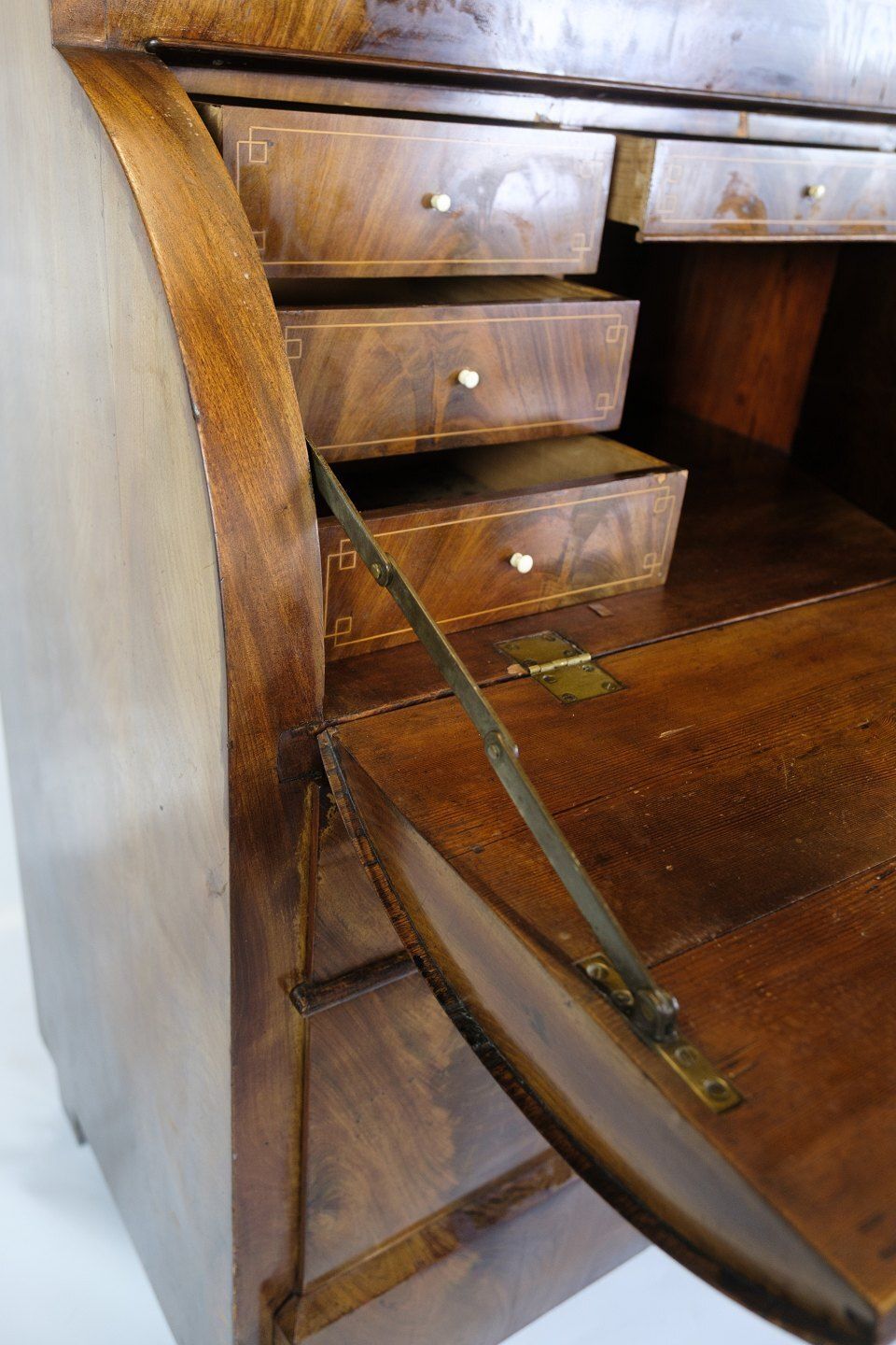 Chatol With Four Drawers In Hand Polished Mahogany  From 1820s photo buy