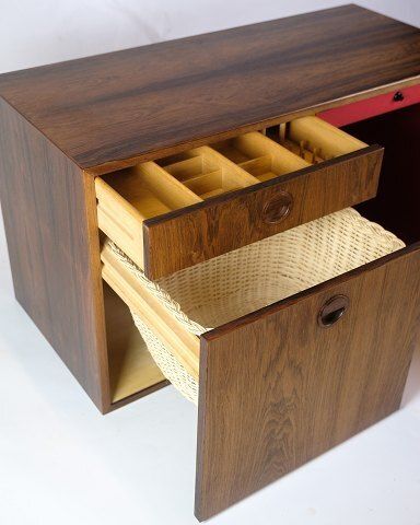 Wall Hung Chest Of Drawers In Rosewood, Danish Design From 1960s photo vinterior