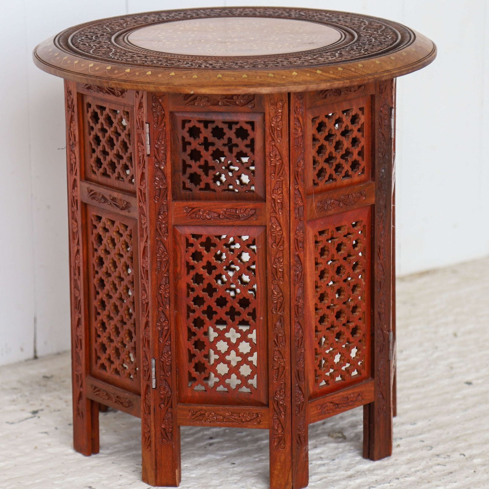 Exquisite Indian Side Or Travelling Tea Table   Timeless Heritage photo vinterior