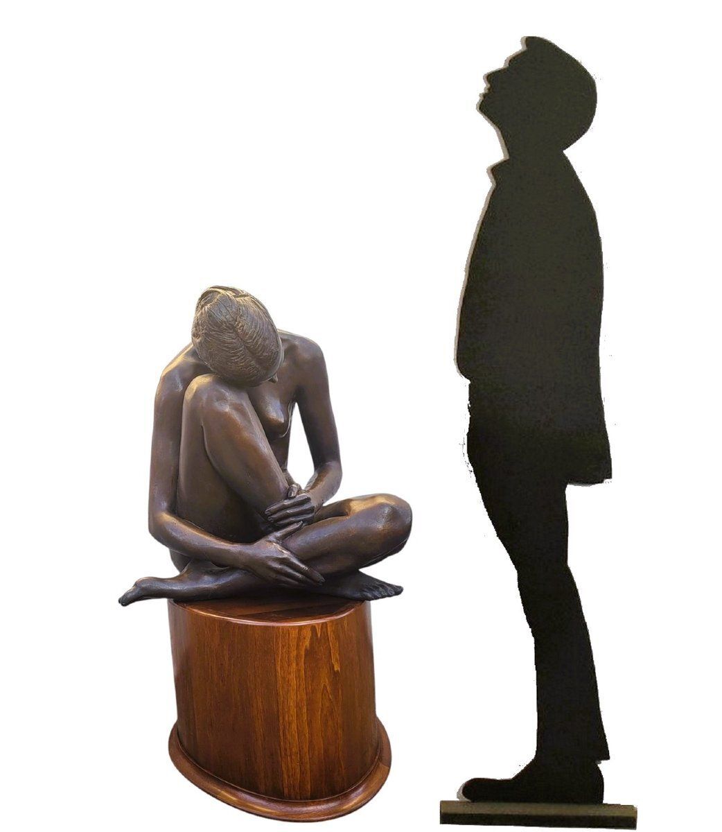 M Ventura, Nude Of A Woman, Signed Bronze, Late 20th Century photo Art