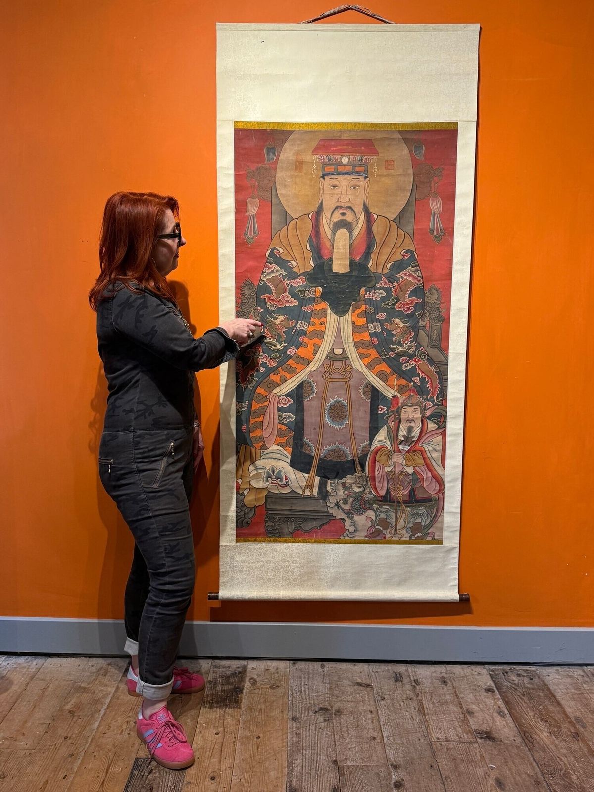 photo furniture Chinese Cing Dynasty Scroll Painting Of The Daoist Immortal Jade Emperor