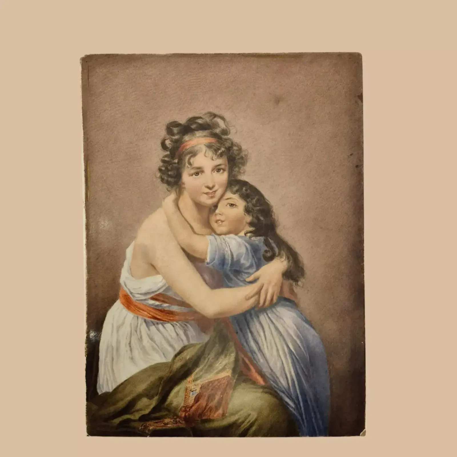 Porcelain Painting Of Madame Vigée Le Brun And Her Daughter, 19th Century