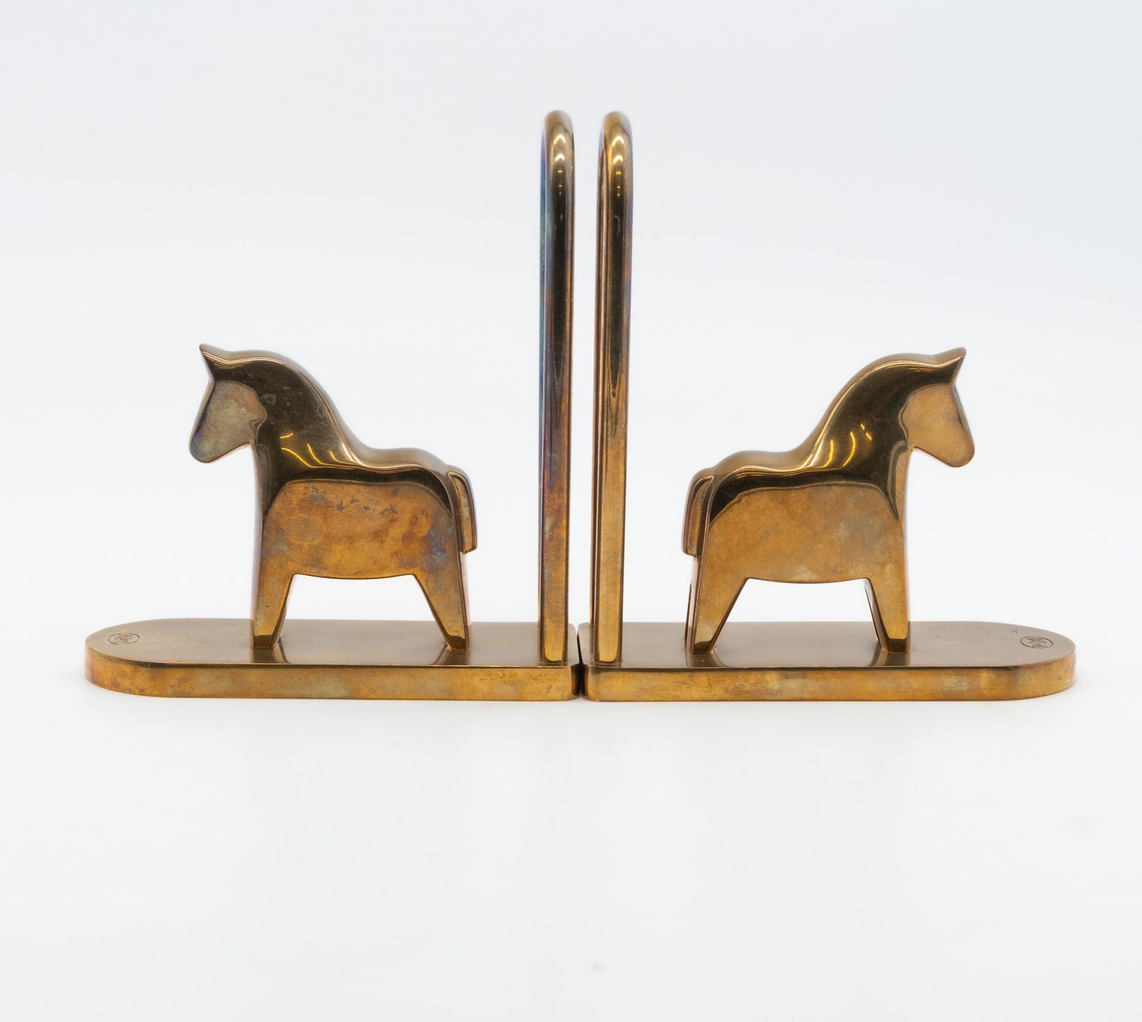 photo furniture Pair Of Brass Bookends By Lotta Horn For Rejmyre Mässingsbruk Horses Ponies Sweden 1990s