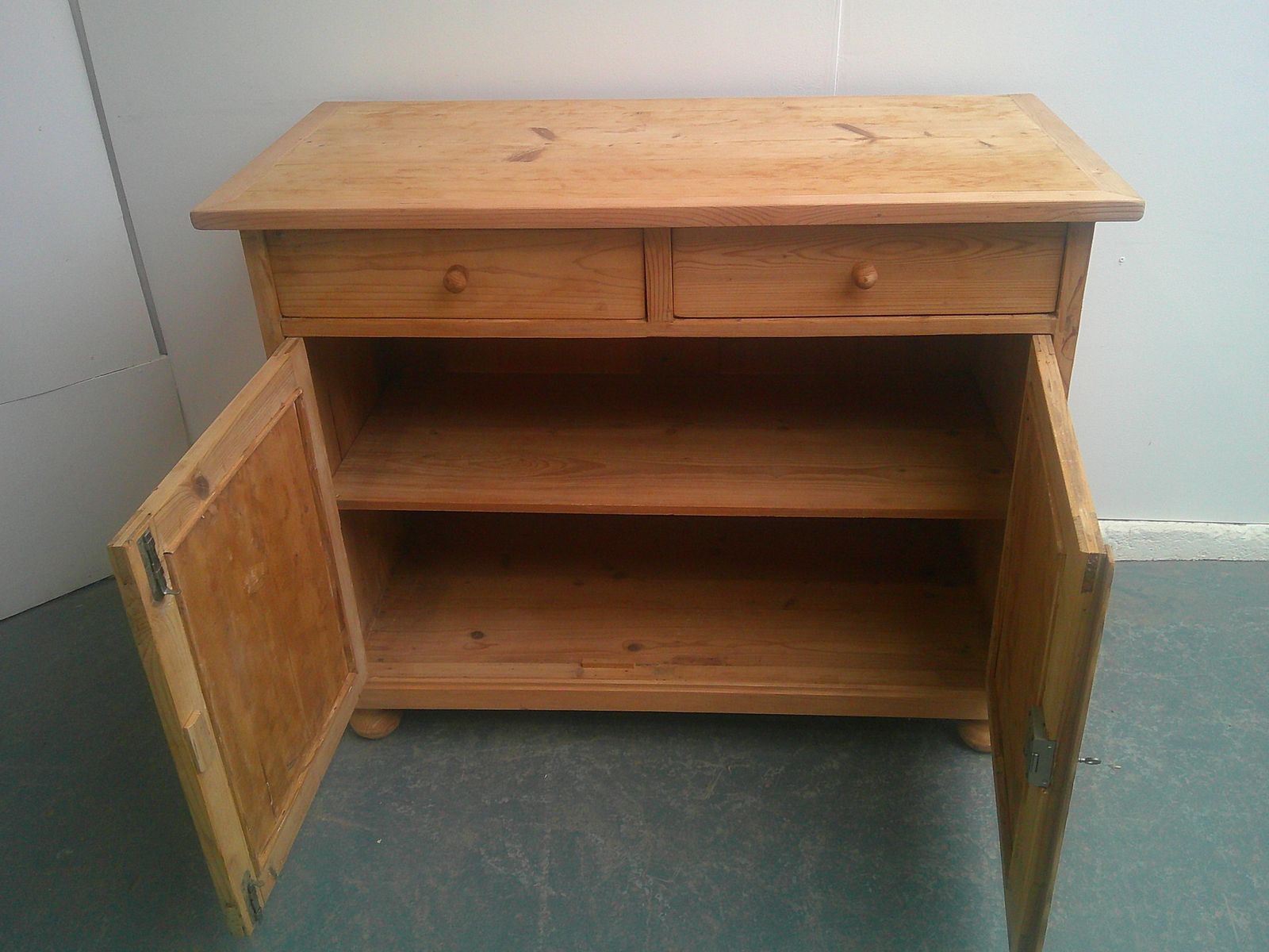 A Quality Victorian Pine 2 Drawer Dresser Base To Wax / Paint photo furniture