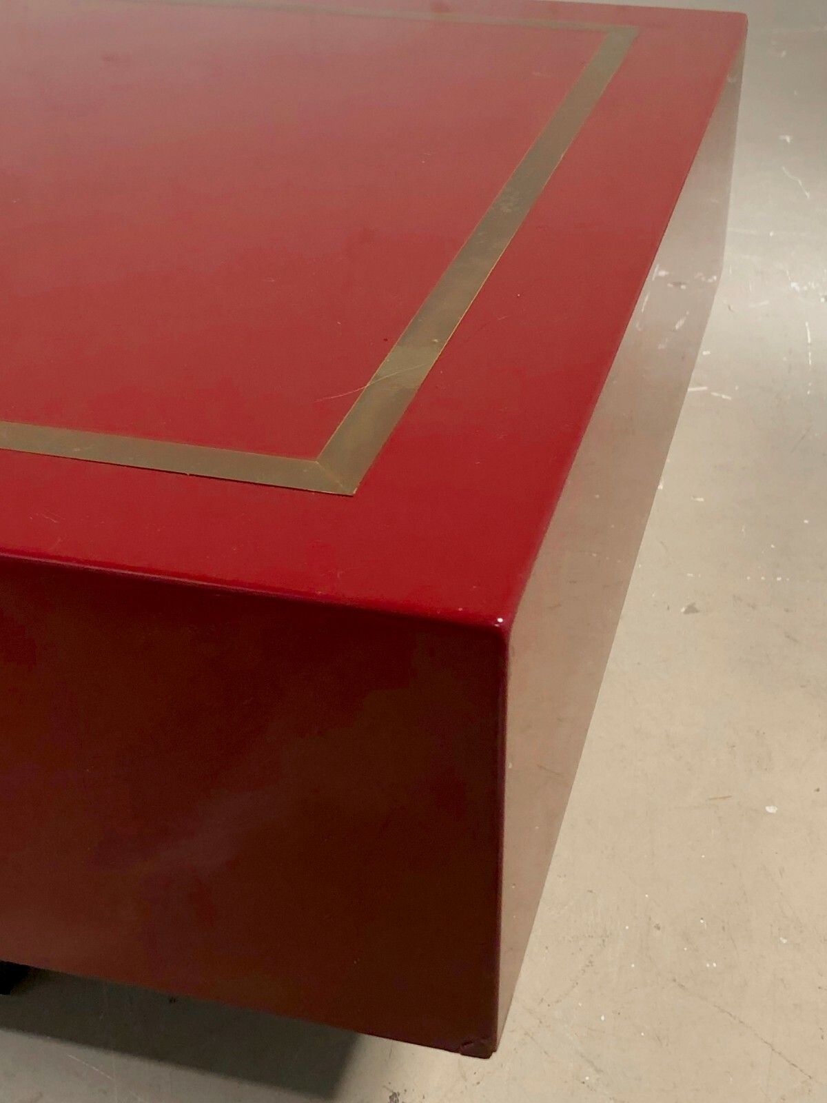 1970 Jc Mahey Coffee Table Lacquer Post Modernist Shabby Chic Jansen Willy Rizzo photo buy