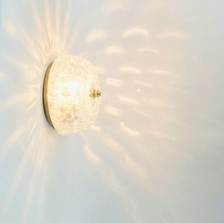 photo furniture Pair Of Mid Century Diamond Glass Wall Lights By Helena Tynell For Limburg, Germany, 1960s