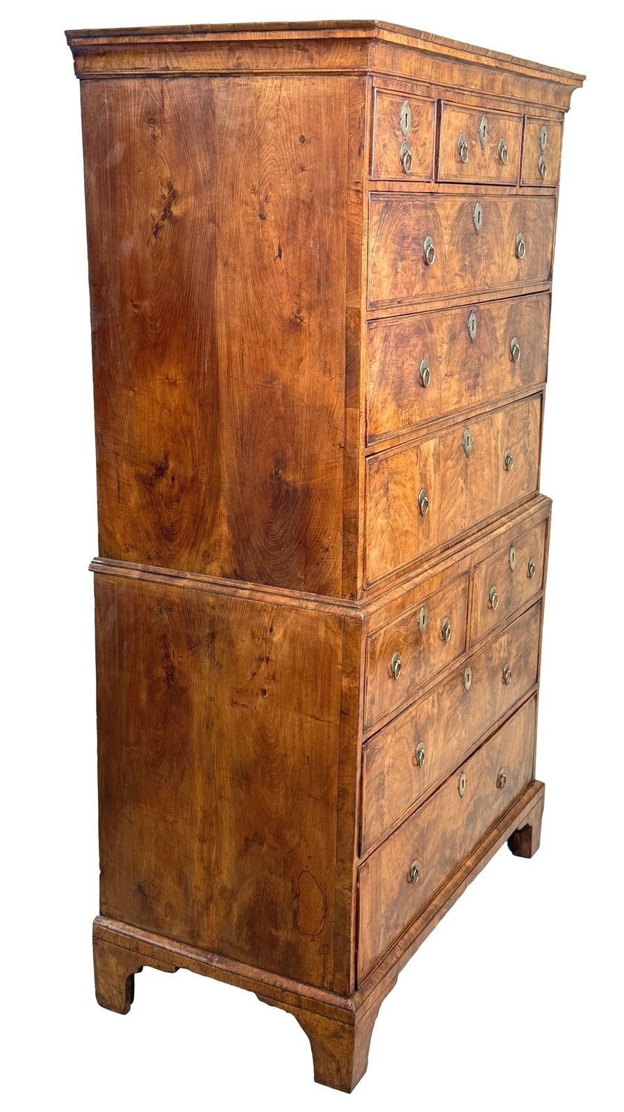 Georgian 18th Century Walnut Tallboy Chest On Chest (England, Circa 1720) photo for sale