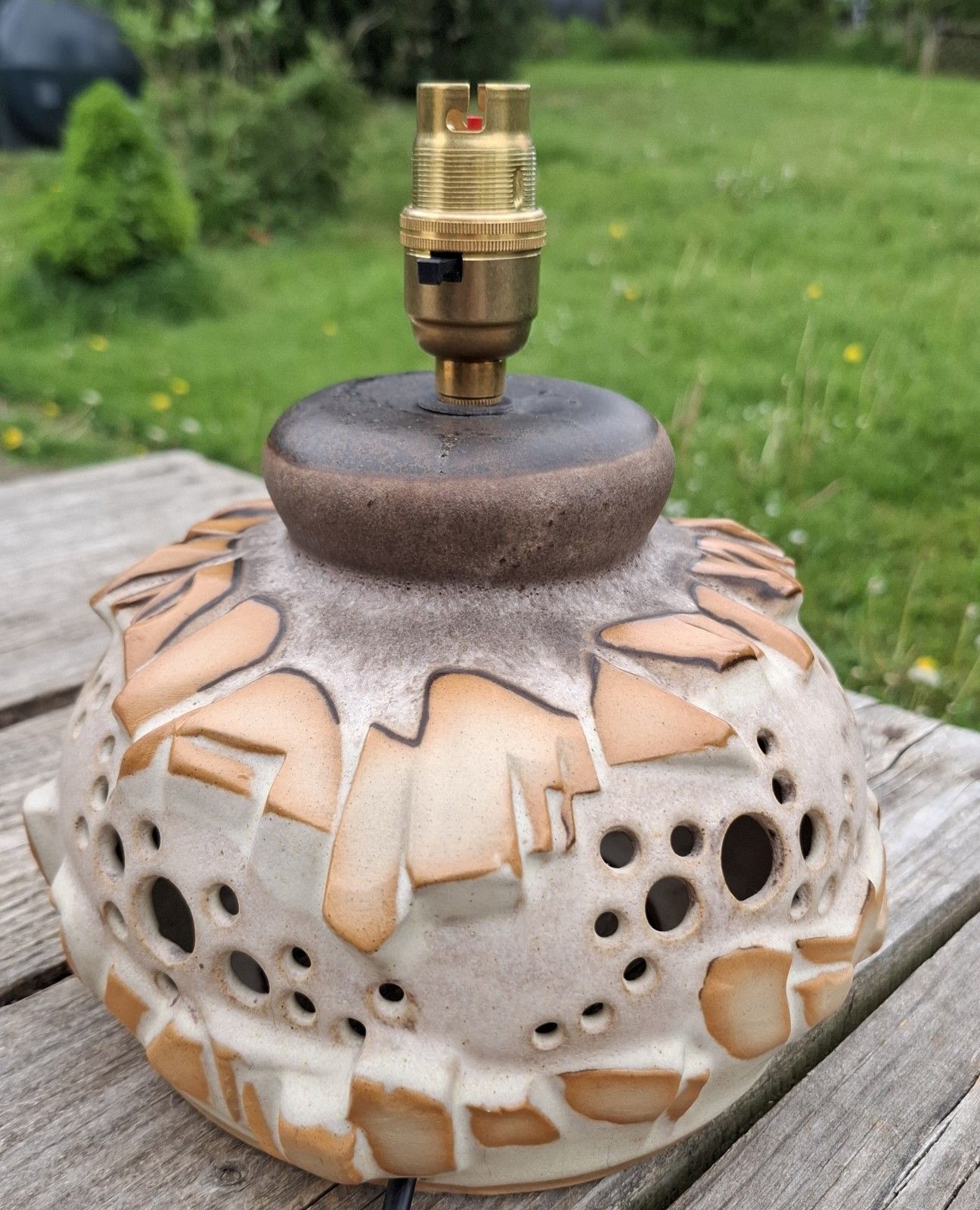 Vintage Shelf Concept Pottery Halifax Graham Alcock Brutalist Table Lamp Rare photo 120.0