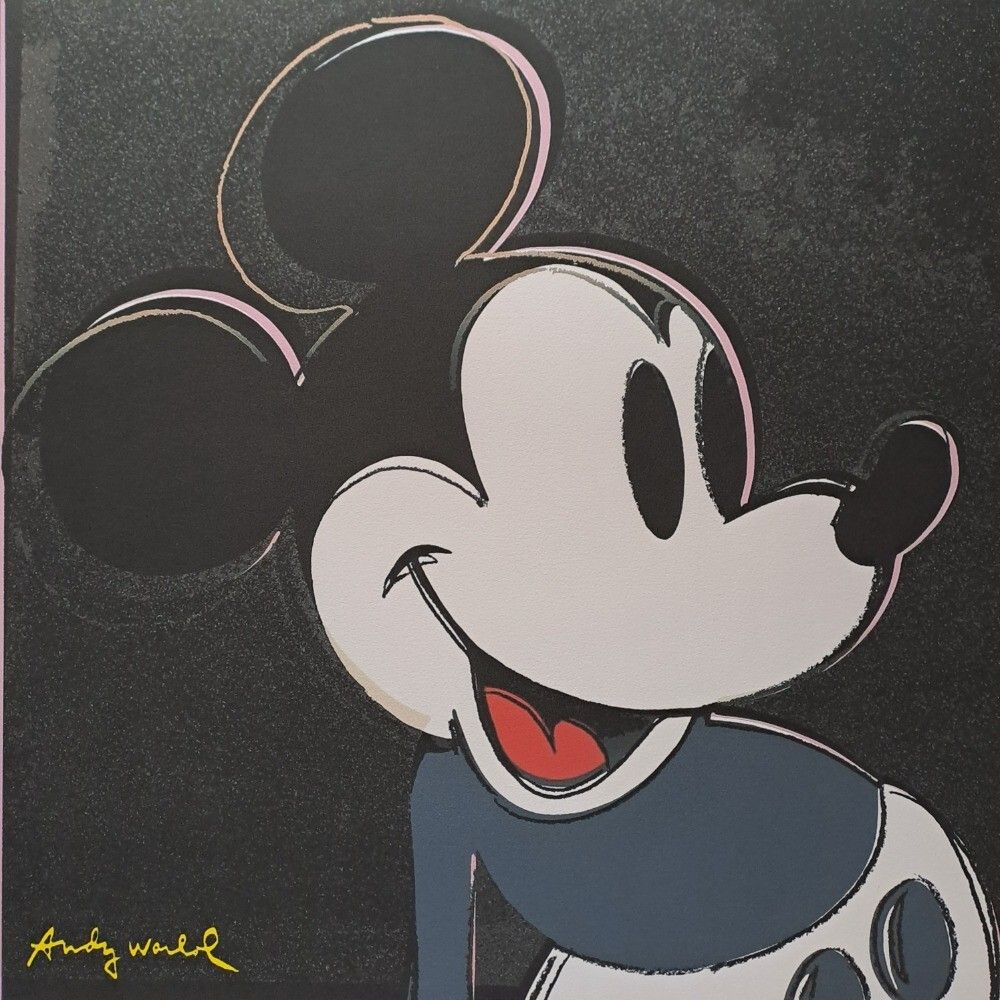 1980er Andy Warhol Signierte Limitierte Lithographie Mickey Mouse