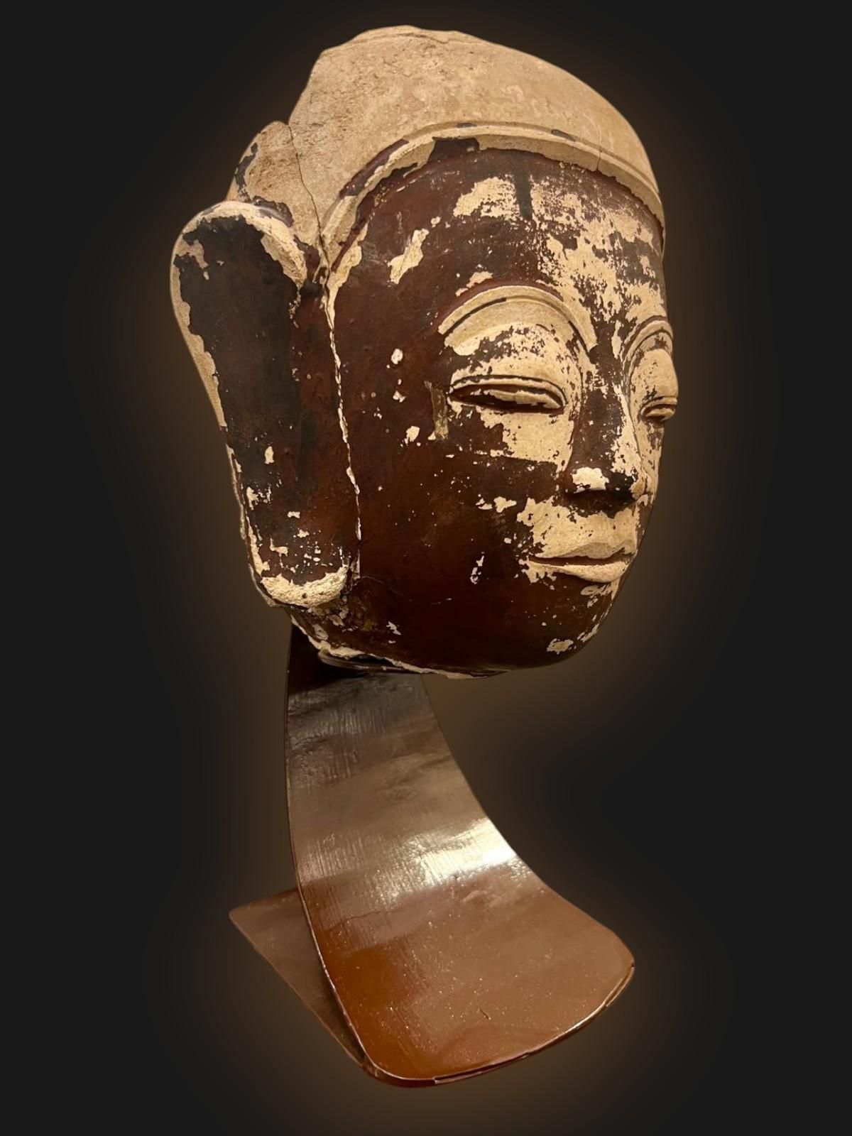 Terracotta Buddha Head, Shan State Kingdom, Burma, 16th18th Century photo 6379.0