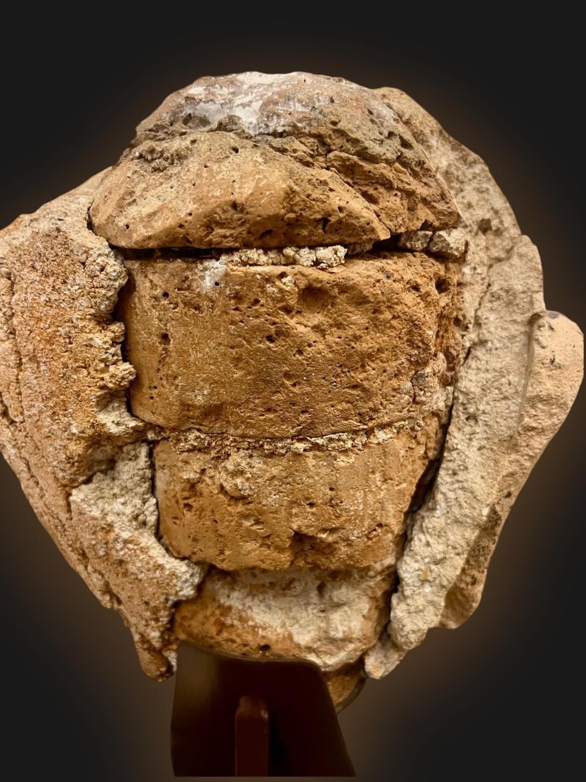 Terracotta Buddha Head, Shan State Kingdom, Burma, 16th18th Century photo vintage