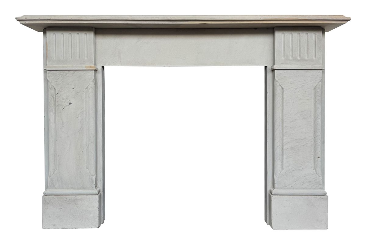 photo vinterior Large Antique 19th Century Victorian Grey Stone Fireplace Surround