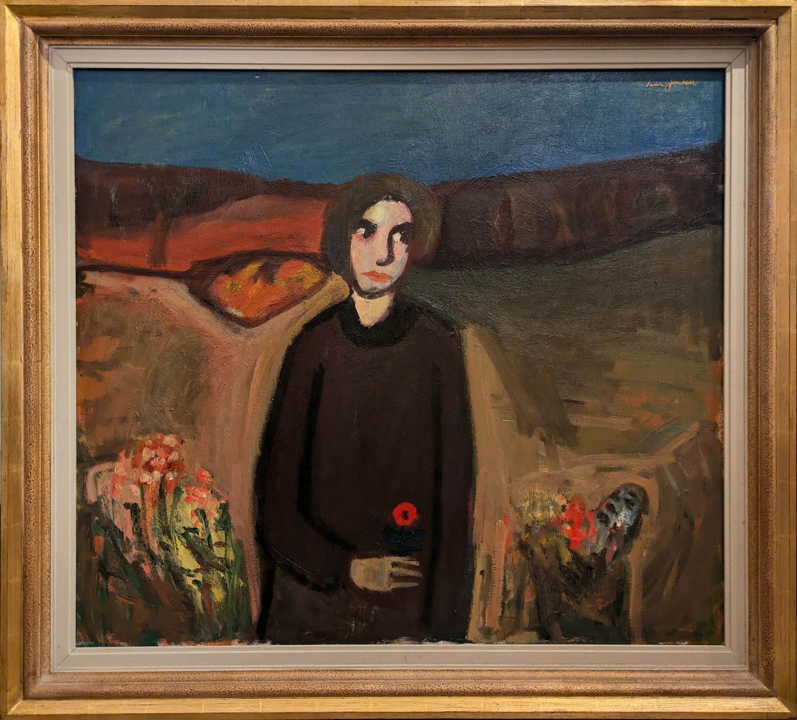Ivan Jordell (1901 1965) 'Girl With A Flower'