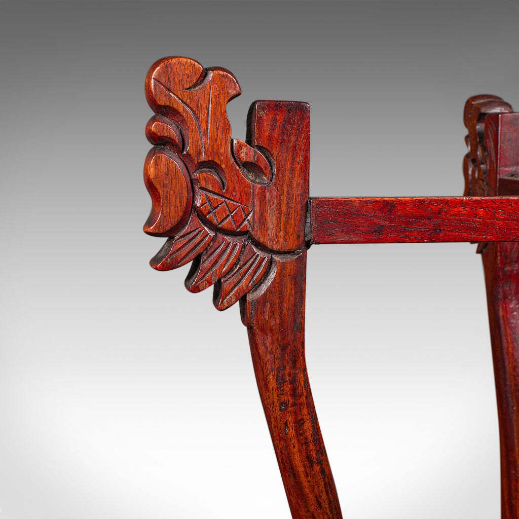 Furniture Vintage Cake Table, Oriental, Brass, Mahogany, Afternoon Fancies Stand, Art Deco photo