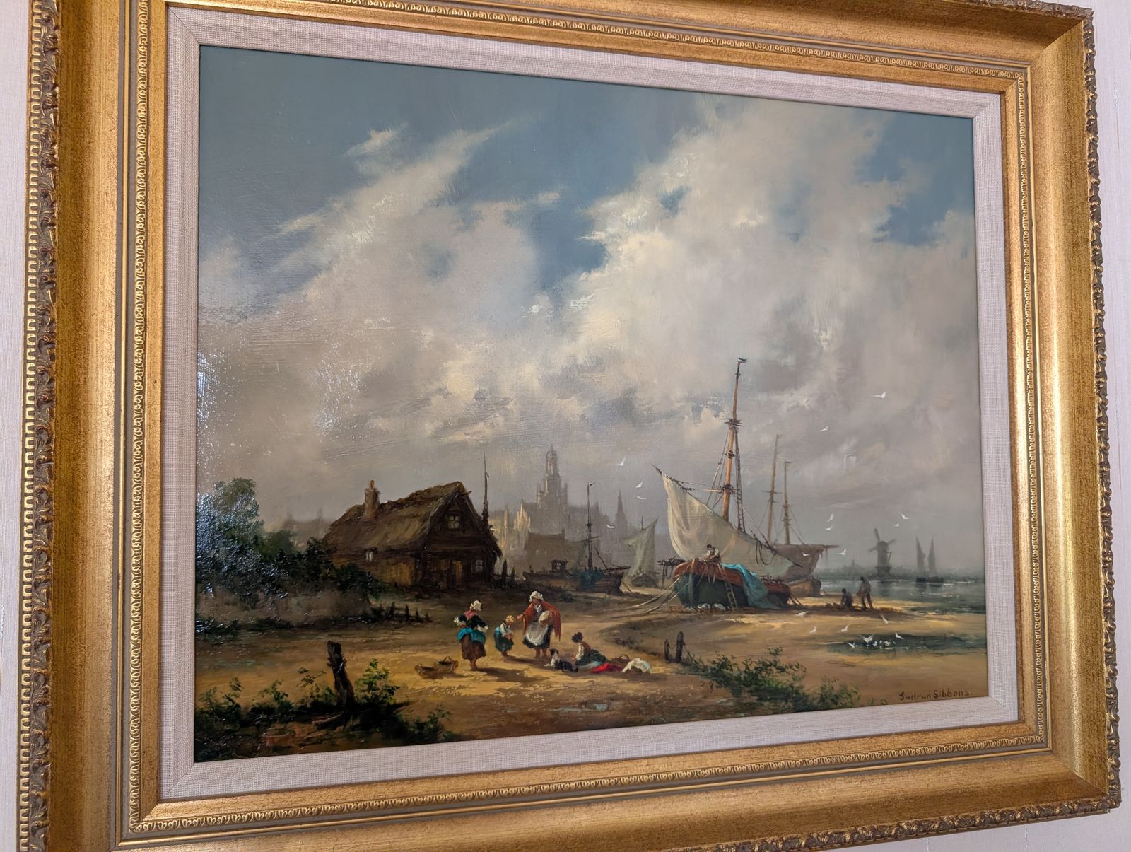 Large Gudrun Sibbons. Oil Painting