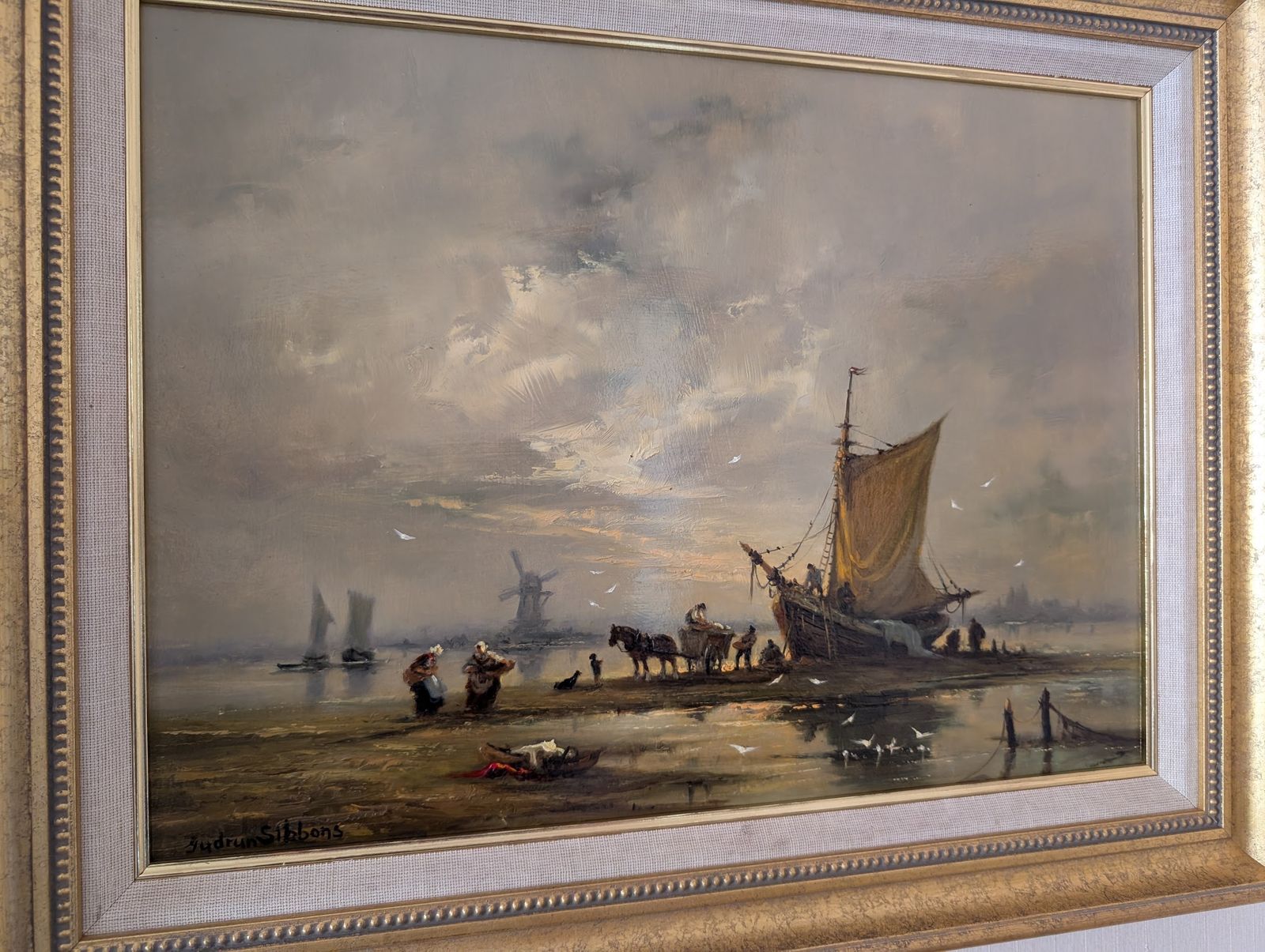 Large Gudrun Sibbons. Oil Painting