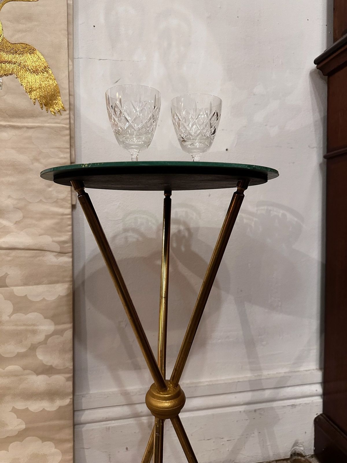 Brass And Mirror, Martini Tables. photo for sale