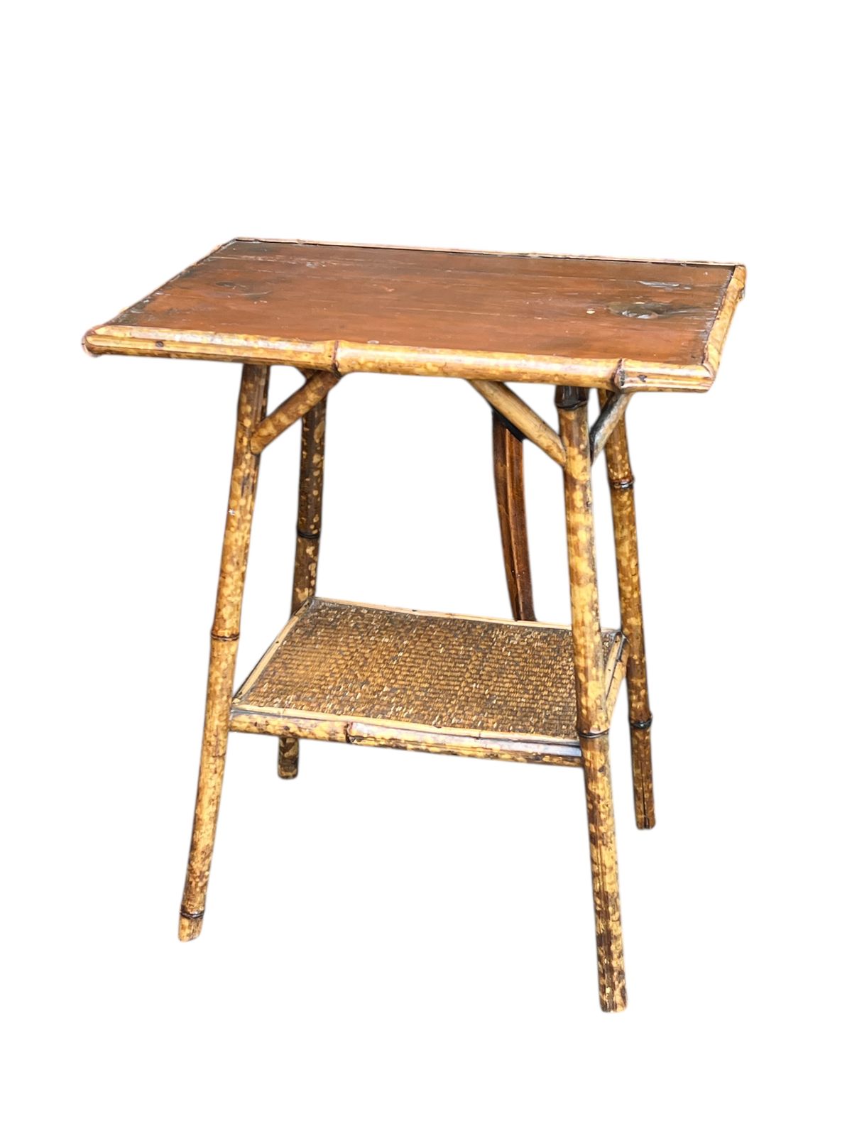 Antique Bamboo Side Table, Early 20th Century photo buy