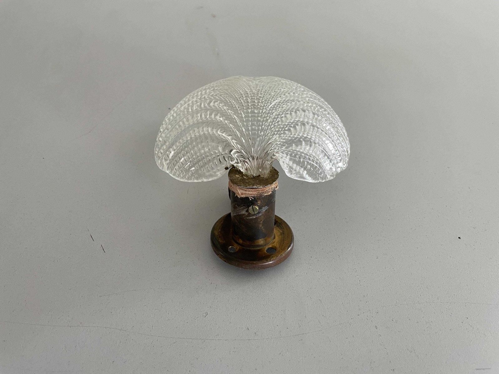 Mid Century Glass And Brass Sconce Still Of Barovier & Toso, 1950s, Italy photo furniture