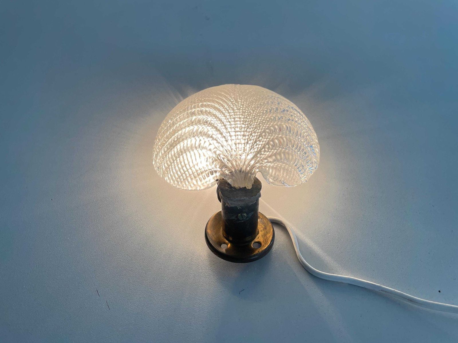 photo furniture Mid Century Glass And Brass Sconce Still Of Barovier & Toso, 1950s, Italy
