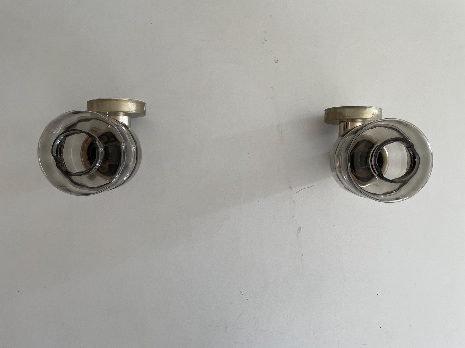 Brass And Glass Pair Of Sconces By N Leuchten, 1960s, Germany photo 1048.0